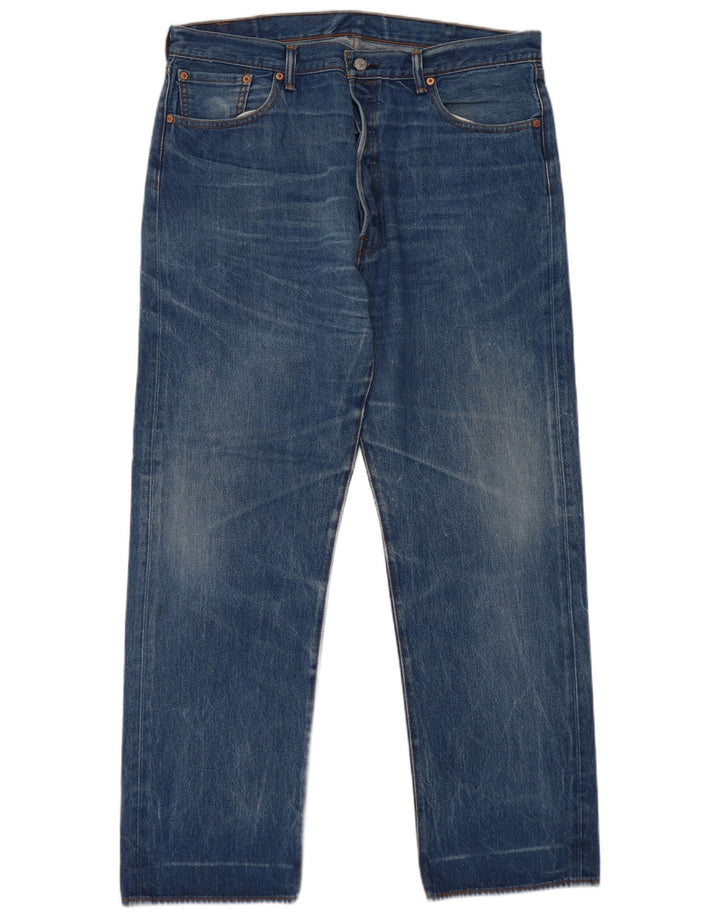 Levi's Mens Straight Jeans W40 L34 Blue Cotton