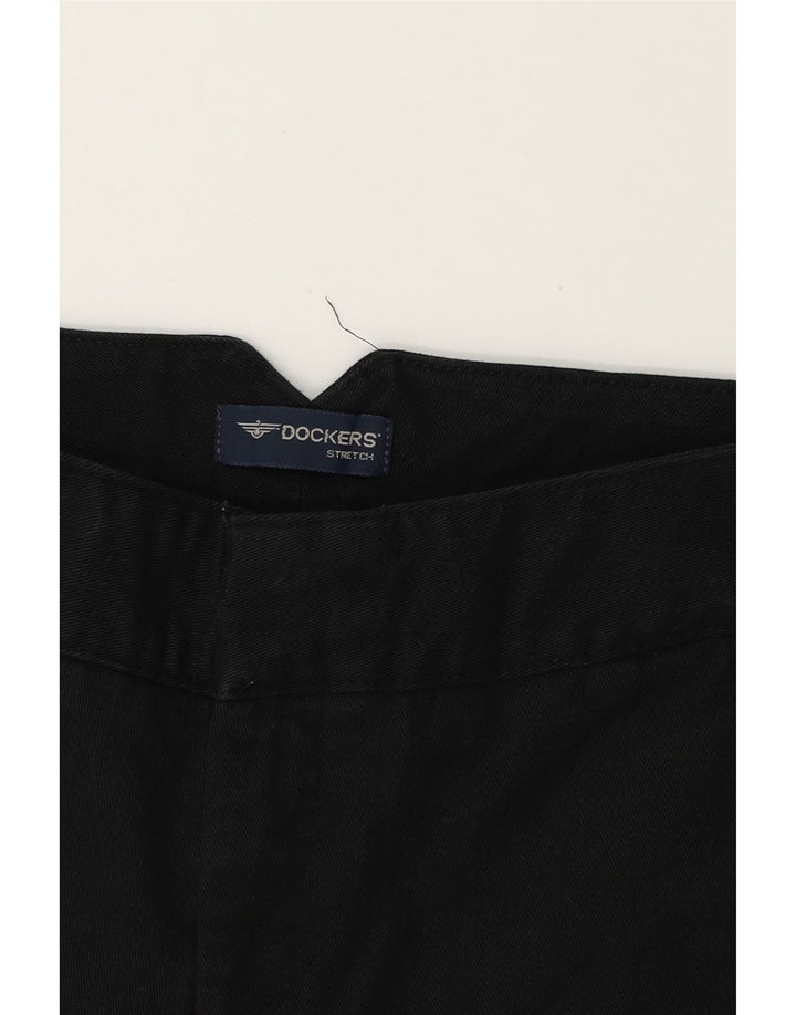 DOCKERS Womens Straight Capri Trousers W27 L31  Black Vintage Dockers and Second-Hand Dockers from Messina Hembry 