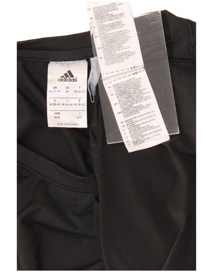 ADIDAS Womens Climalite T-Shirt Top UK 12/14 Medium Black Polyester
