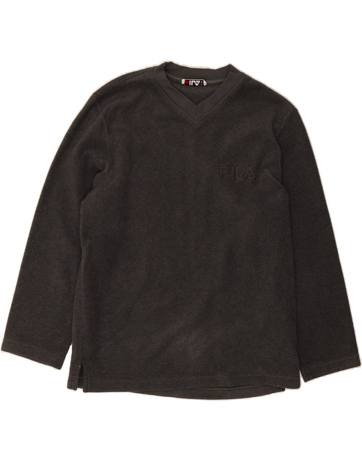 FILA Mens Fleece Jumper IT 50 Medium Grey Polyester Vintage Fila and Second-Hand Fila from Messina Hembry 