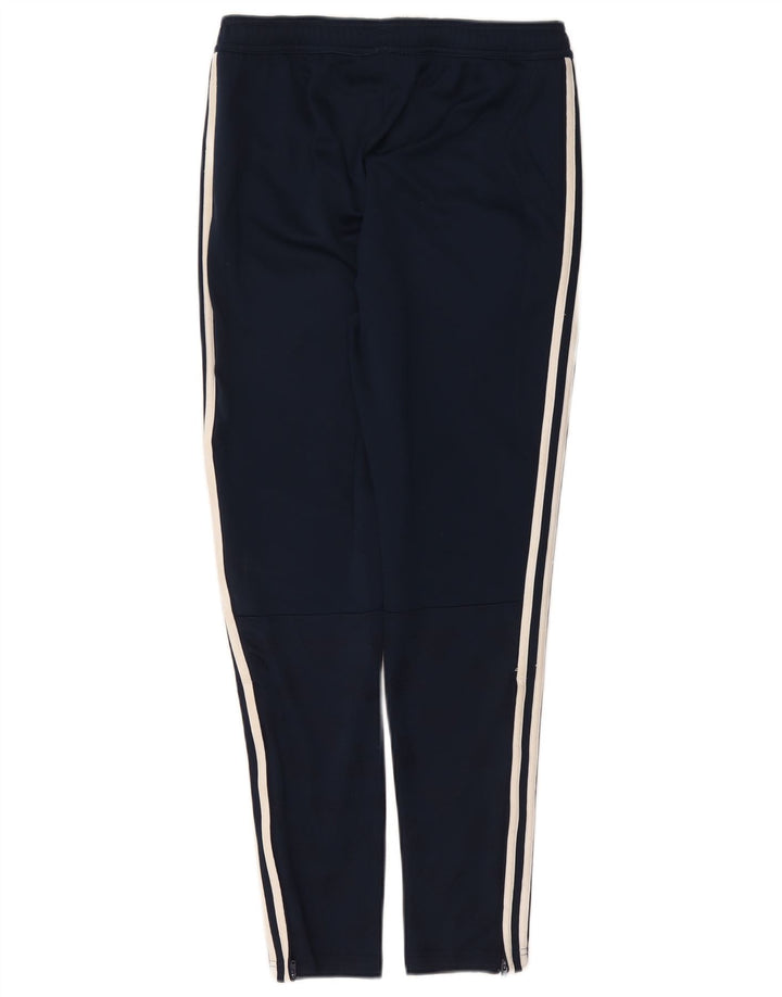 ADIDAS Mens Graphic Tracksuit Trousers Small  Navy Blue Polyester