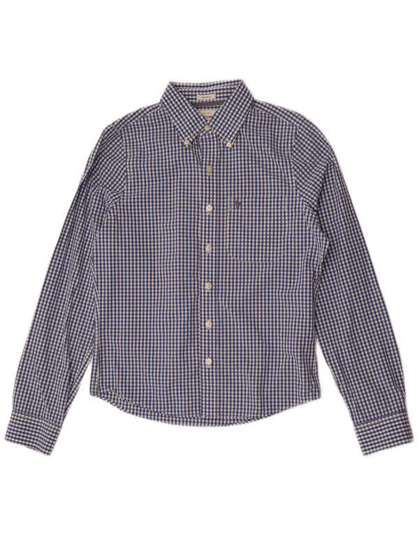 Abercrombie & Fitch Mens Muscle Shirt Small Blue Gingham
