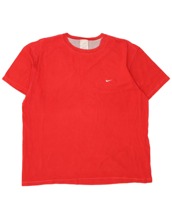 Nike Mens T-Shirt Top UK 47/48 2XL Red Cotton