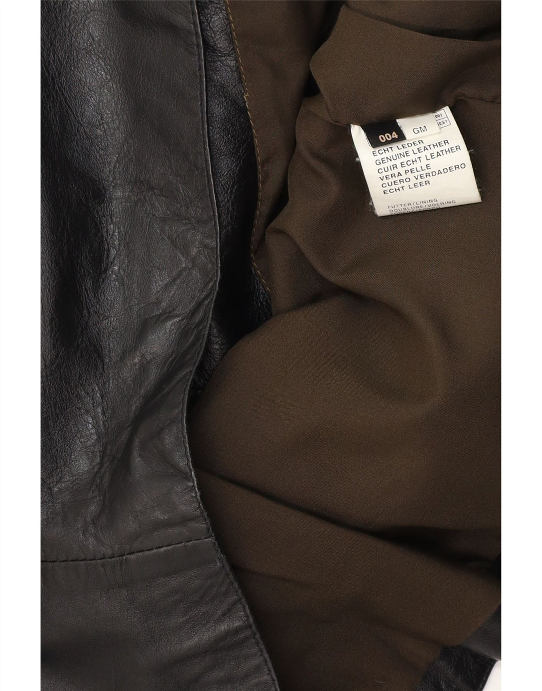 VINTAGE Mens Leather Waistcoat Medium Black Leather