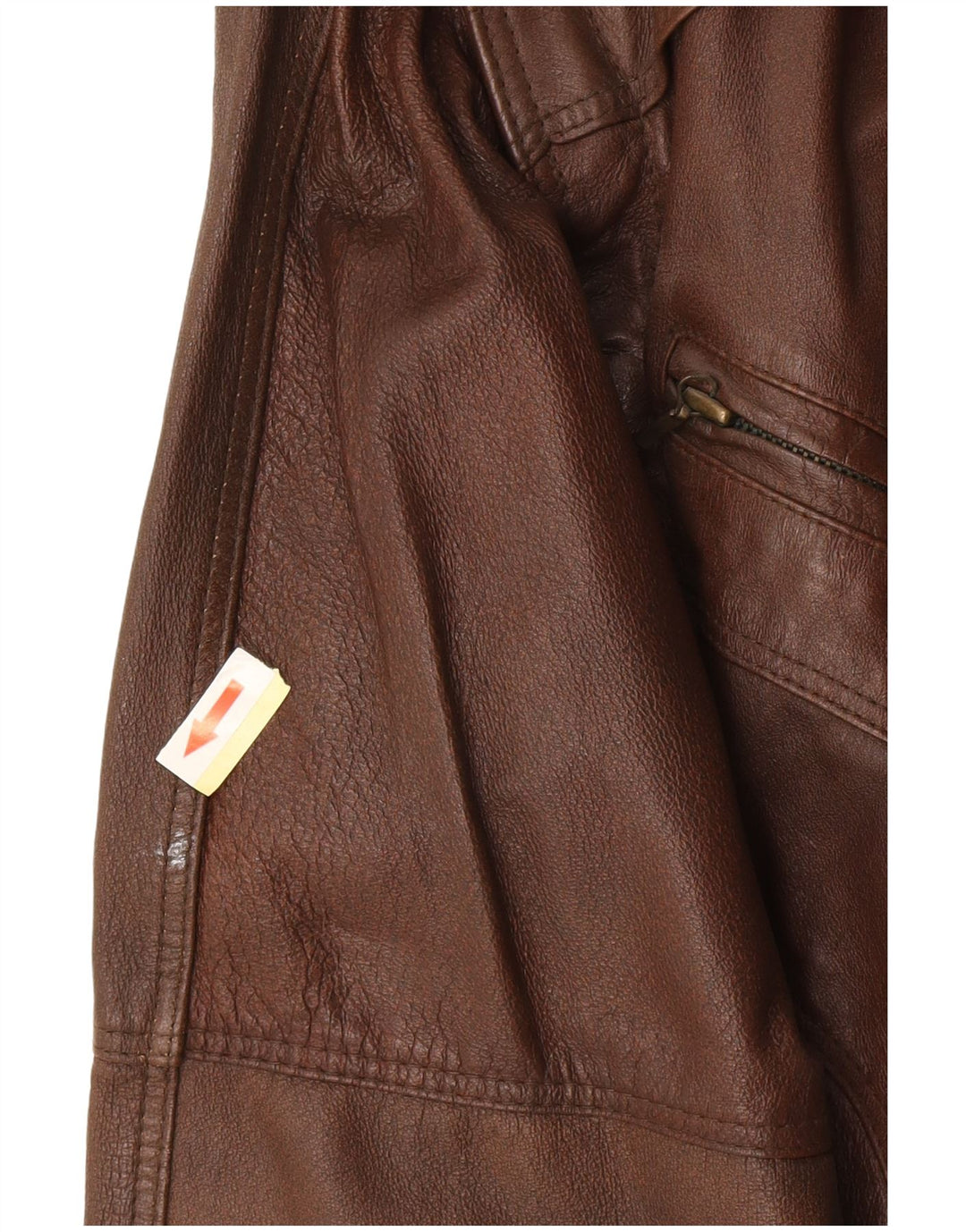 Vintage Mens Leather Jacket UK 38 Medium Brown Leather Retro