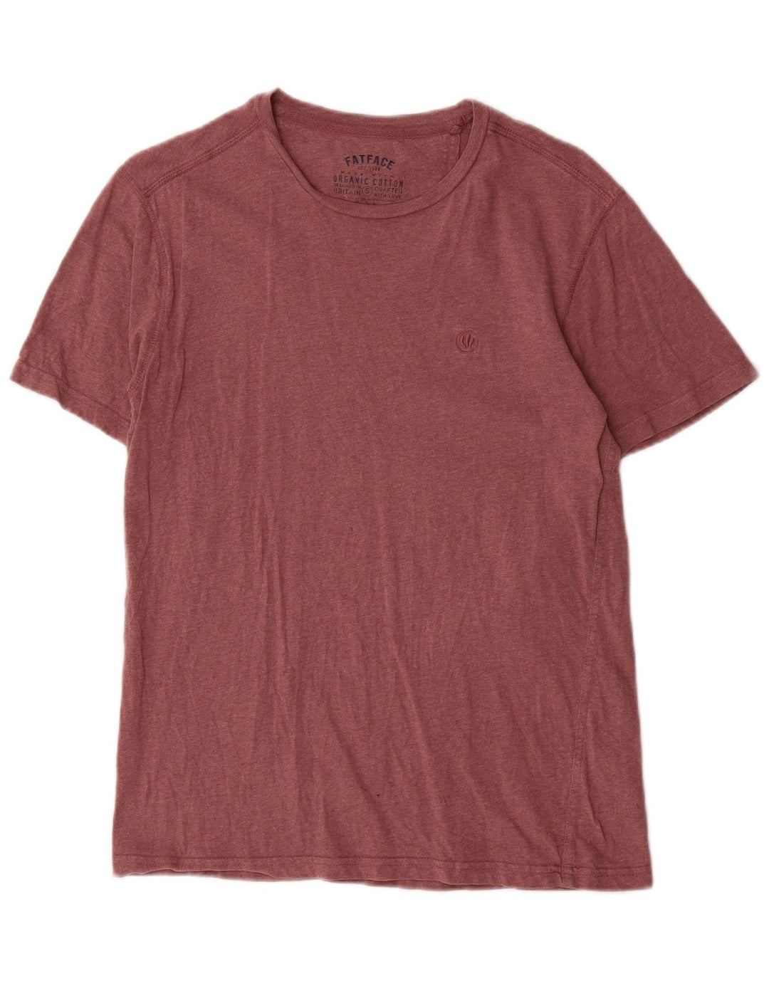 FAT FACE Mens T-Shirt Top Small Burgundy Cotton