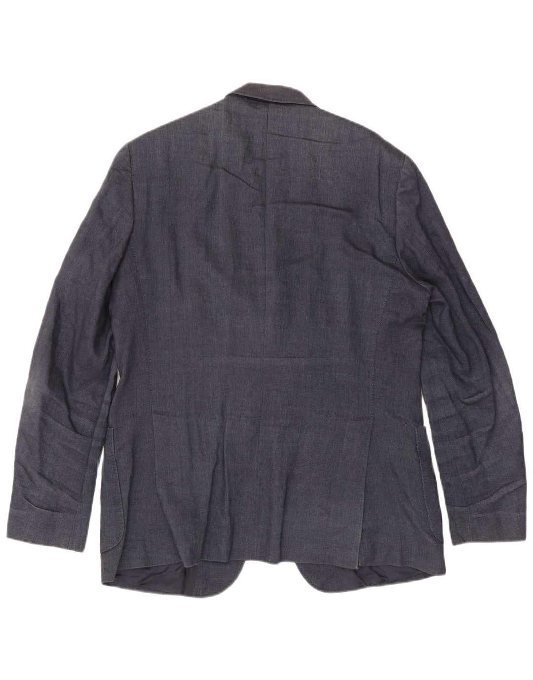 MASSIMO DUTTI Mens 3 Button Blazer Jacket EU 54 XL Navy Blue Wool