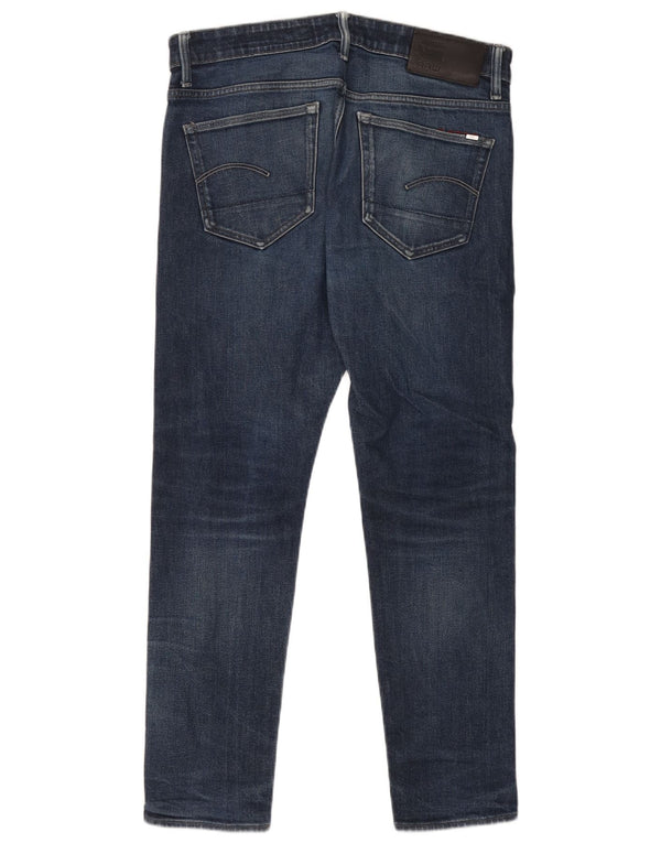 G-Star Mens 3301 Slim Jeans W34 L32 Blue Cotton