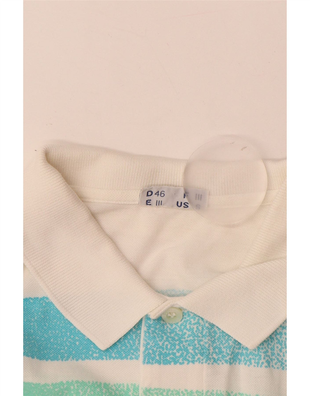 SERGIO TACCHINI Mens Polo Shirt Small White Striped Cotton