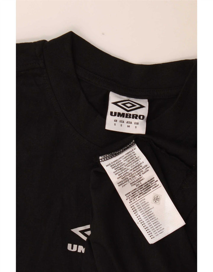Umbro Mens Graphic T-Shirt Top Small Black Cotton