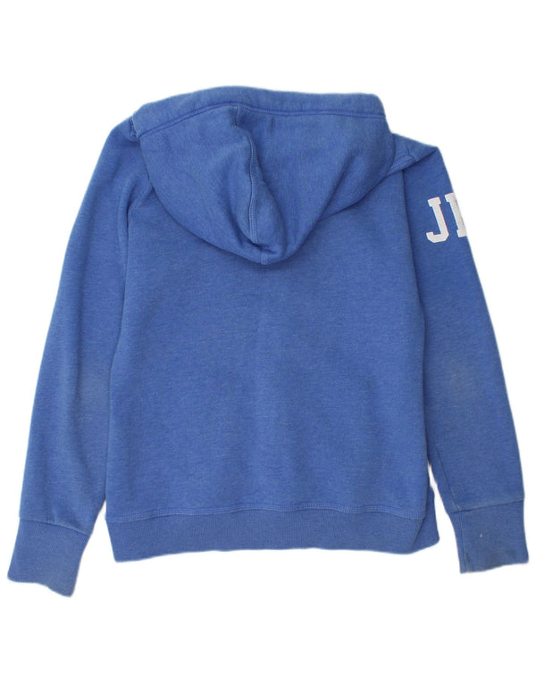 SUPERDRY Womens Graphic Hoodie Jumper UK 16 Large Blue Cotton