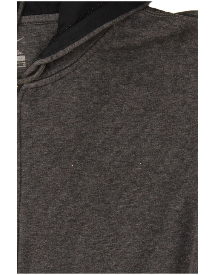 Nike Mens Zip Hoodie Sweater Large Grey Cotton