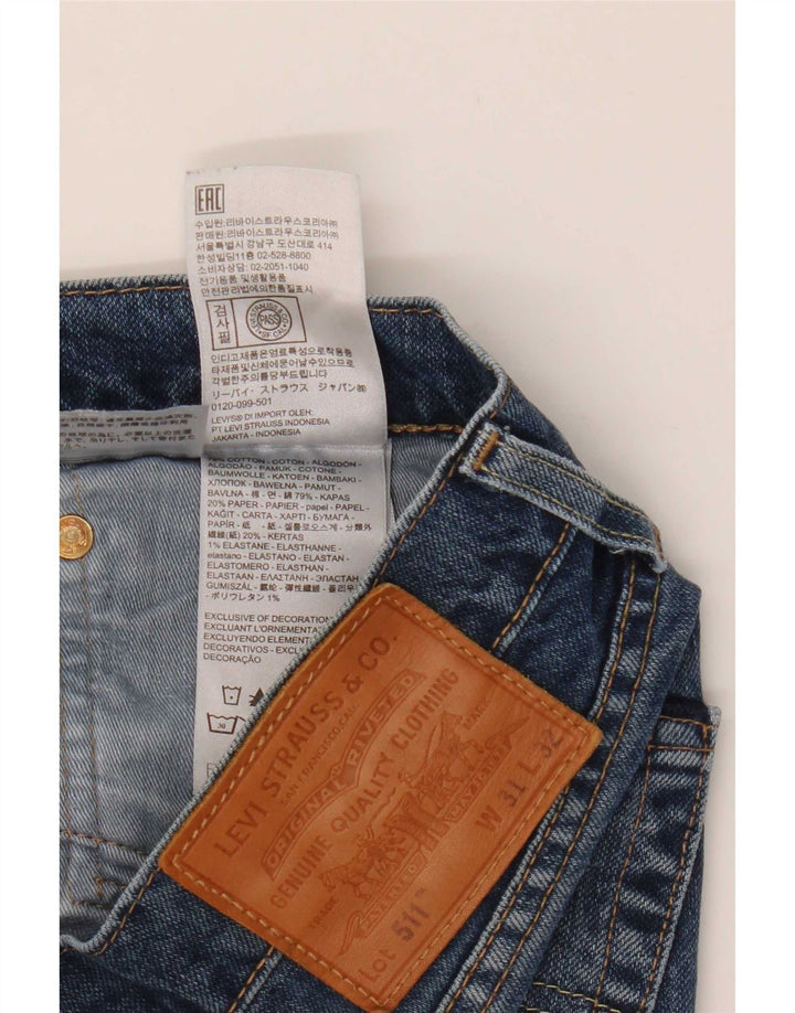 Levi's Mens 511 Slim Jeans W31 L32 Blue Cotton