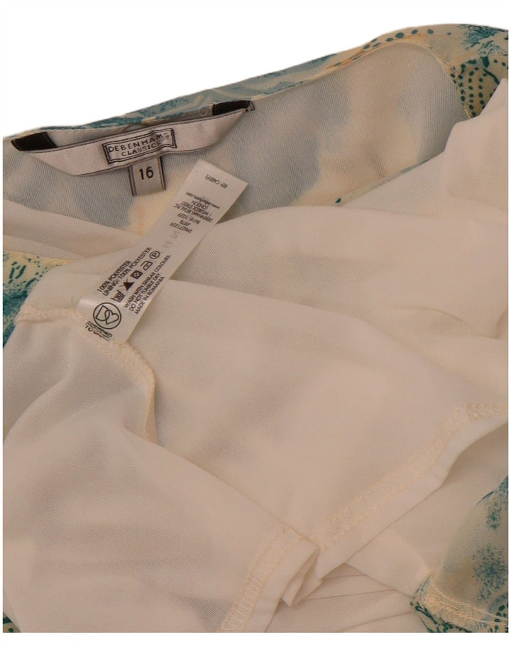 Debenhams Womens Blouse Top UK 16 Large Multicoloured Floral Polyester
