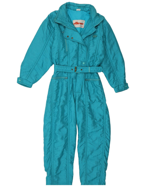 Ellesse Womens Ski Jumpsuit IT 46 Large Blue Nylon Retro