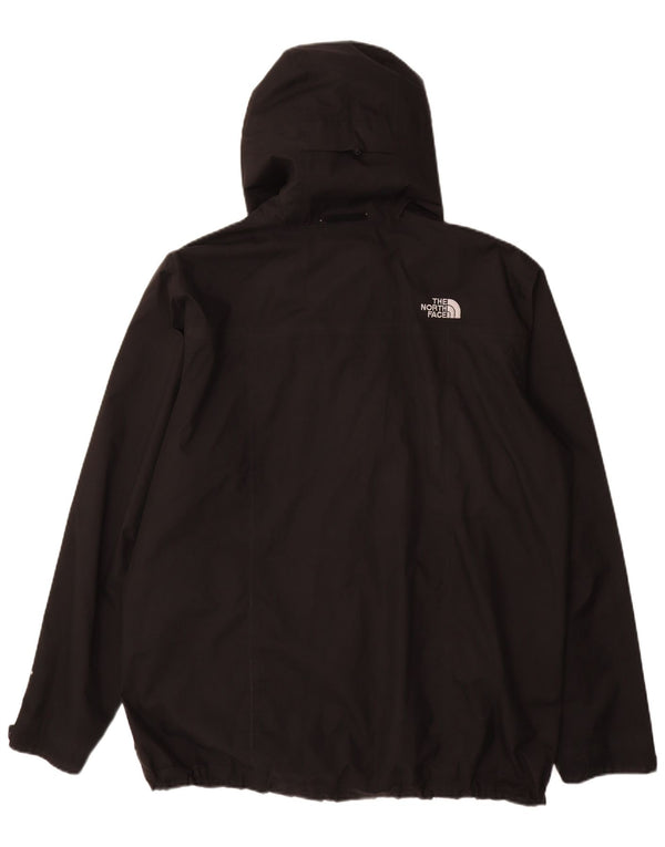 The North Face Mens Dryvent Hooded Rain Jacket UK 42 XL Black Polyester