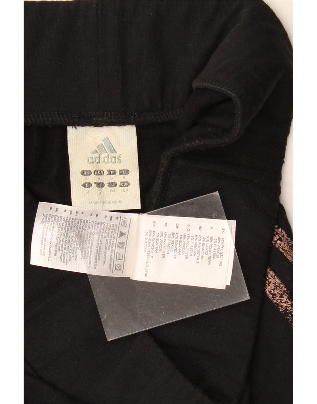 ADIDAS Womens Tracksuit Trousers Joggers UK 10 Small  Black Polyester