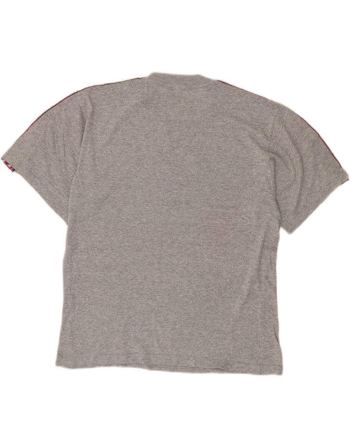 ASICS Mens Graphic T-Shirt Top XL Grey Cotton
