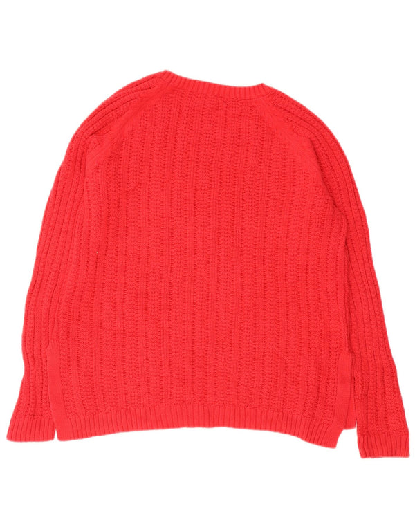 Gap Womens Boat Neck Jumper Sweater UK 16 Large Red Cotton
