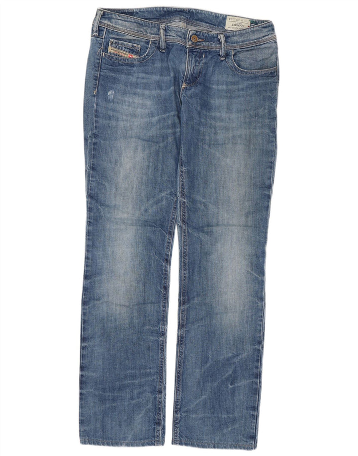 DIESEL Womens Lowky Straight Jeans W30 L29 Blue Cotton