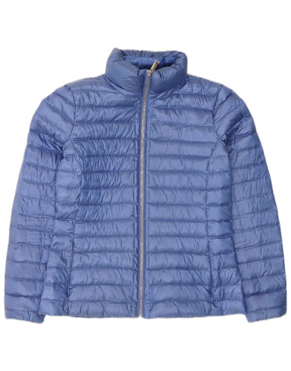 Massimo Dutti Womens Padded Jacket UK 12 Medium Blue Polyester