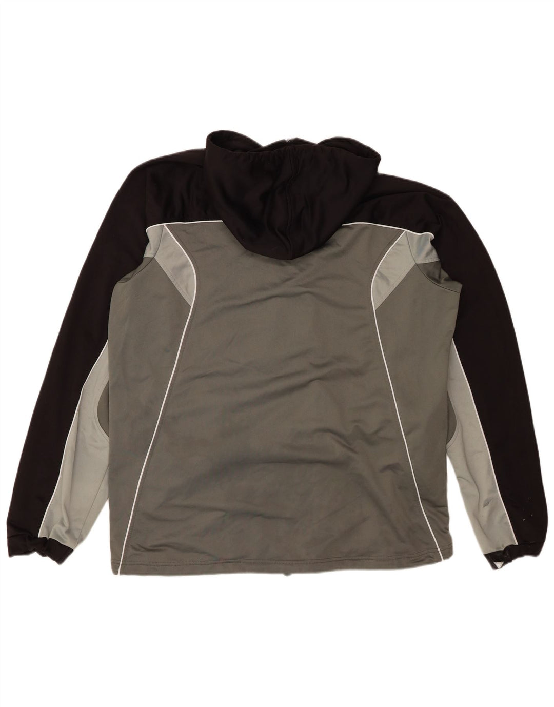 ASICS Mens Zip Hoodie Sweater XL Grey Colourblock