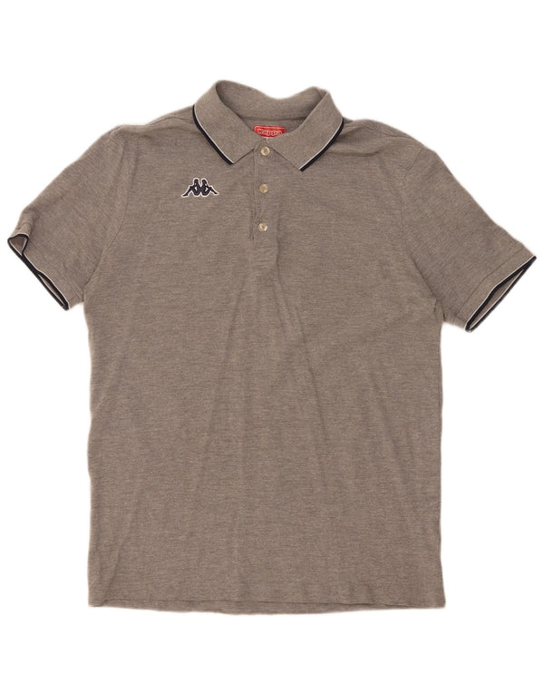 Kappa Mens Polo Shirt Large Grey Flecked