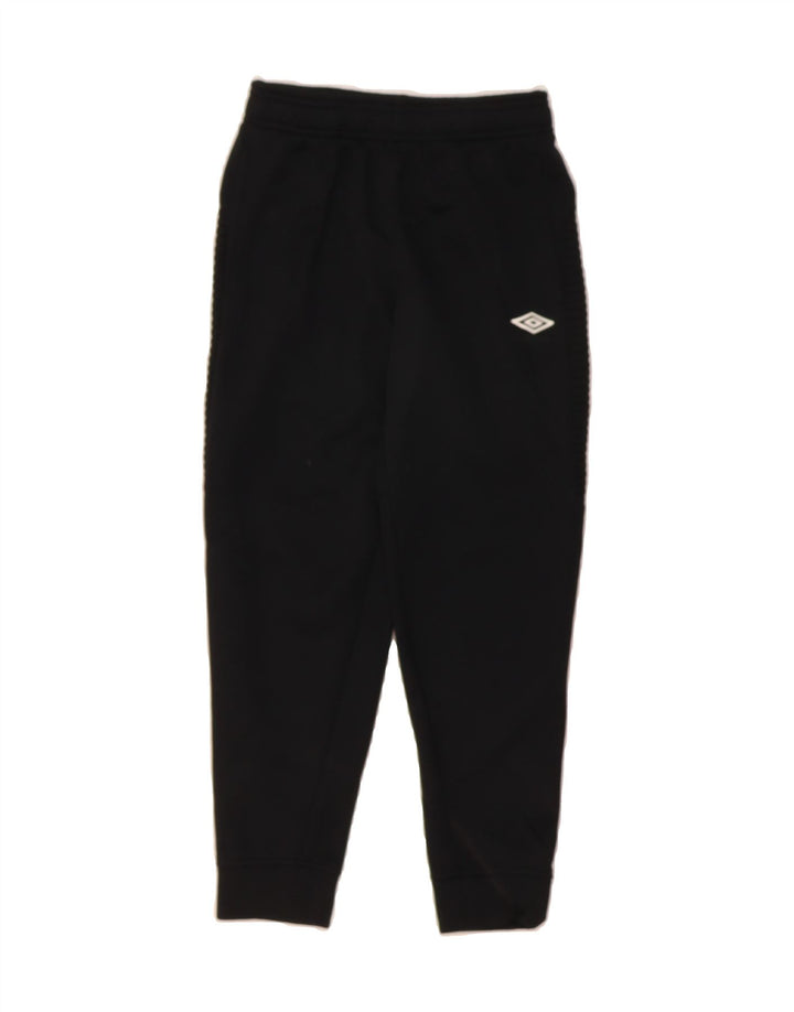UMBRO Boys Tracksuit Trousers Joggers 8-9 Years Medium Black Polyester Vintage Umbro and Second-Hand Umbro from Messina Hembry 