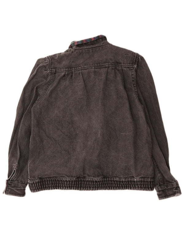 Vintage Womens Denim Jacket UK 14 Medium Grey