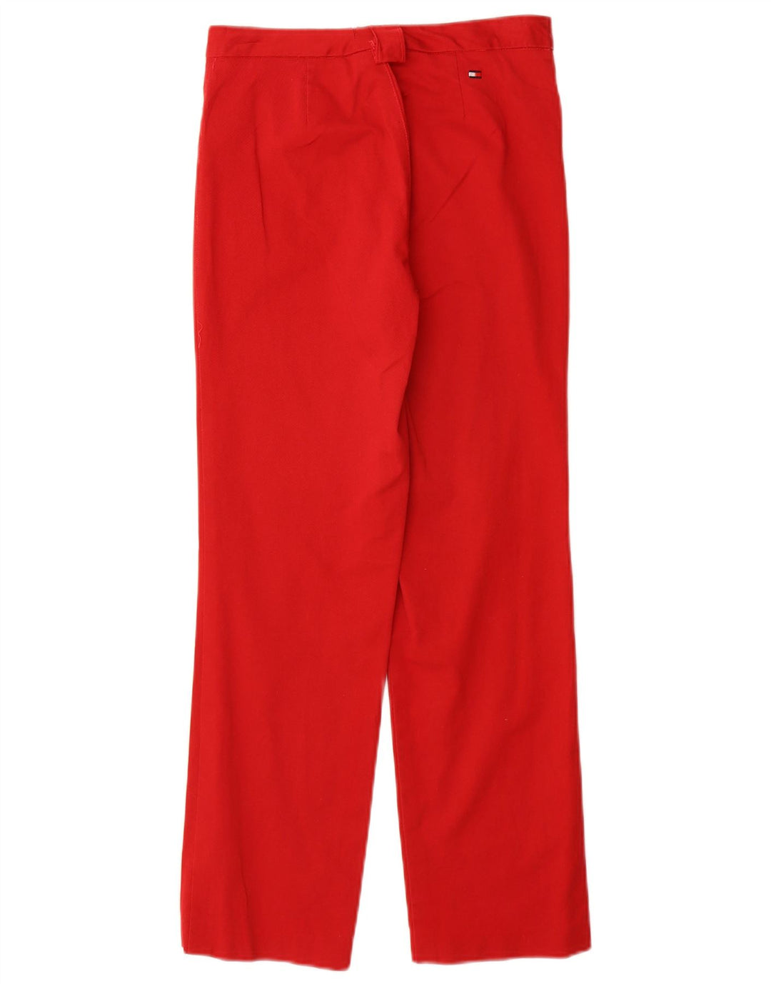 TOMMY HILFIGER Womens Straight Casual Trousers W25 L27 Red Cotton