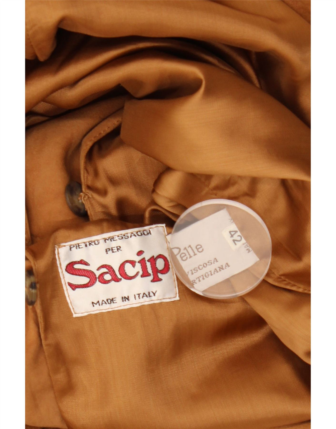 VINTAGE Womens Suede Jacket IT 42 Medium Beige Leather