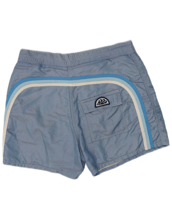 Sundek Mens Swimming Shorts Medium  Blue Geometric Nylon