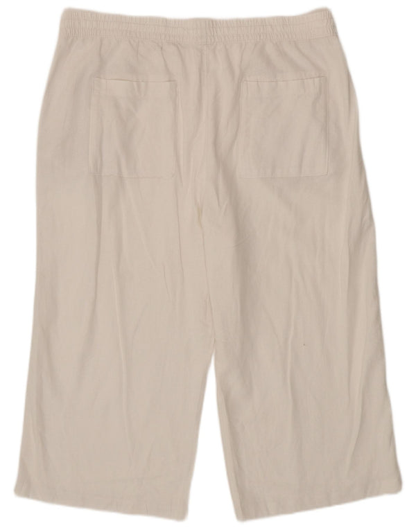 Marks & Spencer Womens Straight Capri Trousers UK 20 2XL W40 L21 White