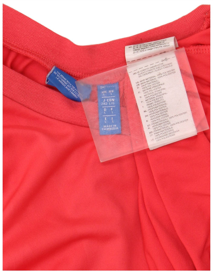 ADIDAS Mens Graphic Vest Top Large Red Polyester