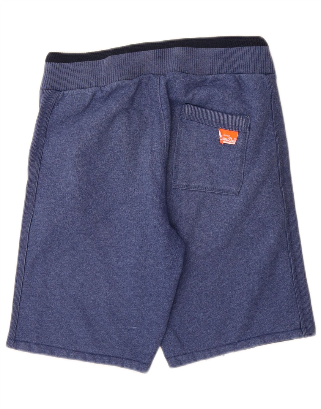 SUPERDRY Mens Sport Shorts Small Navy Blue Cotton