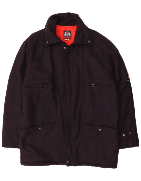VINTAGE Mens Windbreaker Coat IT 56 3XL Navy Blue