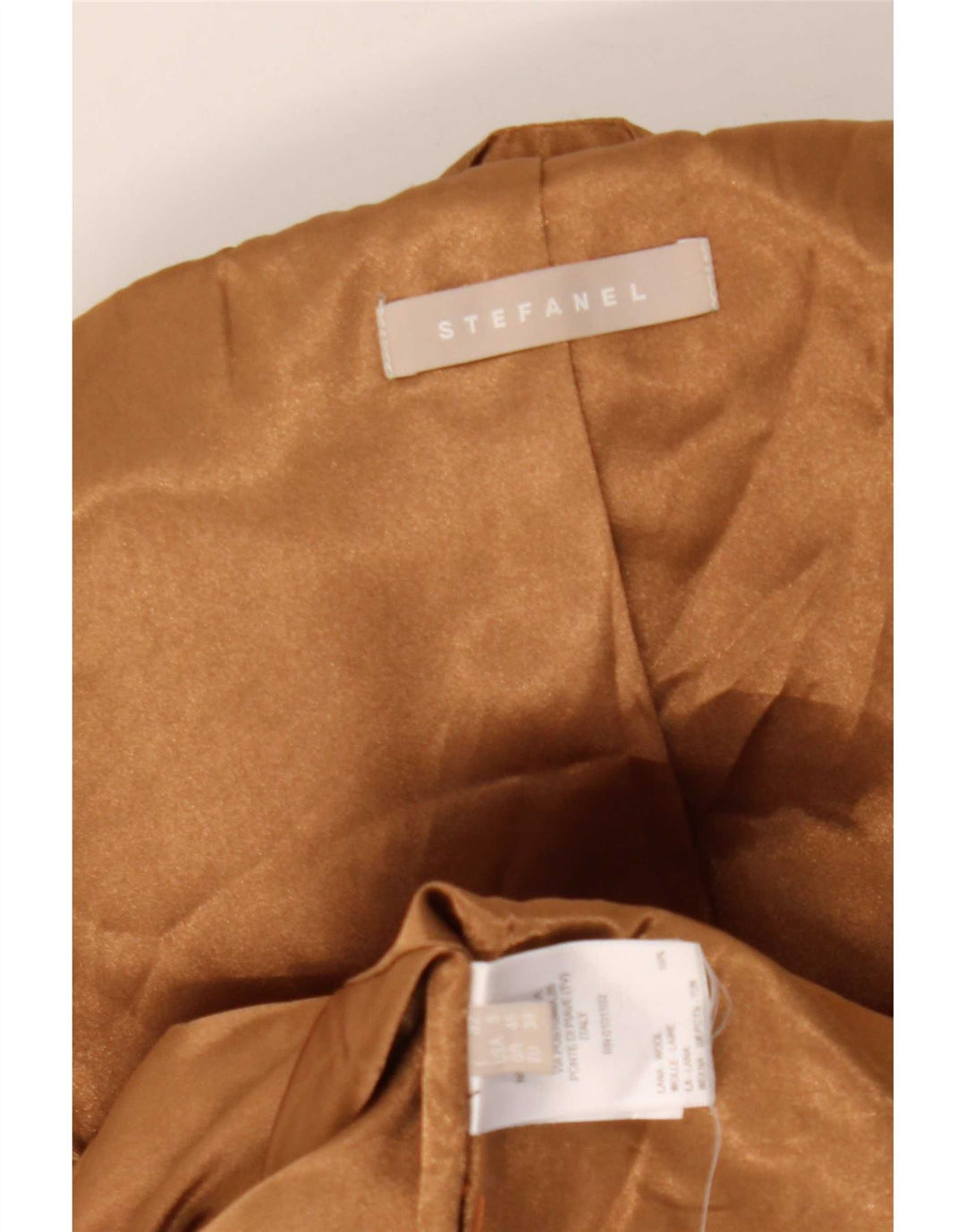 Stefanel Womens Double Breasted Blazer Jacket UK 10 Small Brown Check Wool