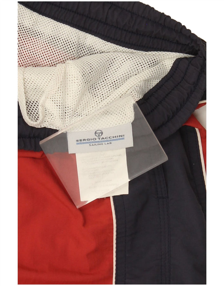 Sergio Tacchini Mens Graphic Swimming Shorts 2XL  Red Colourblock Polyamide