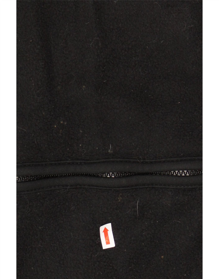 EDDIE BAUER Mens Loose Fit Fleece Gilet UK 44 2XL Black Polyester