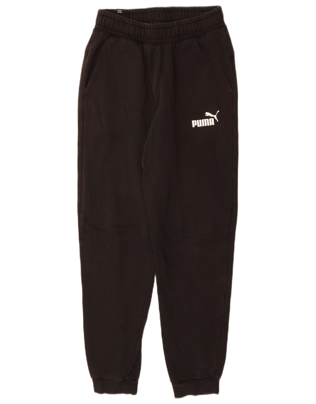PUMA Mens Tracksuit Trousers Joggers Small Black Cotton