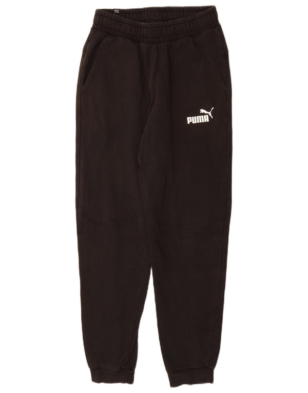 PUMA Mens Tracksuit Trousers Joggers Small Black Cotton