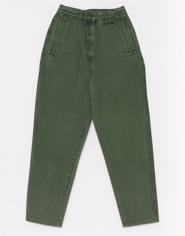Iceberg Womens High Rise Tapered Jeans IT 42 Medium W24 L27 Green