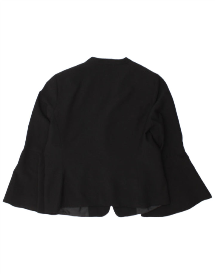 Oasis Womens Open Blazer Jacket UK 16 Large Black Polyester