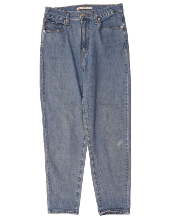 Levi's Womens Mom Jean High Waist Tapered Jeans W29 L27 Blue Cotton