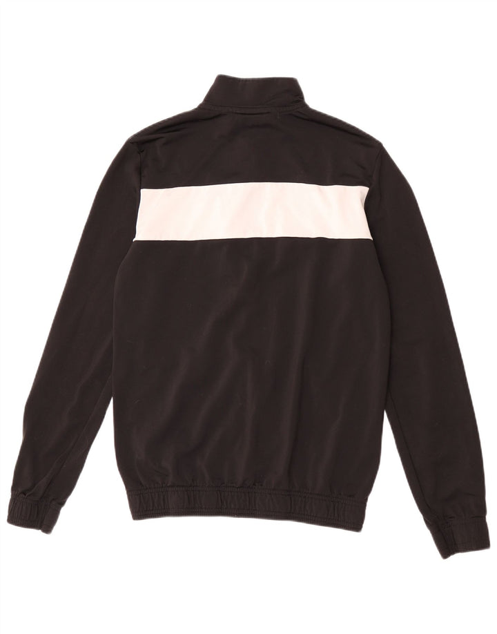 Puma Boys Tracksuit Top Jacket 15-16 Years Black Colourblock Polyester