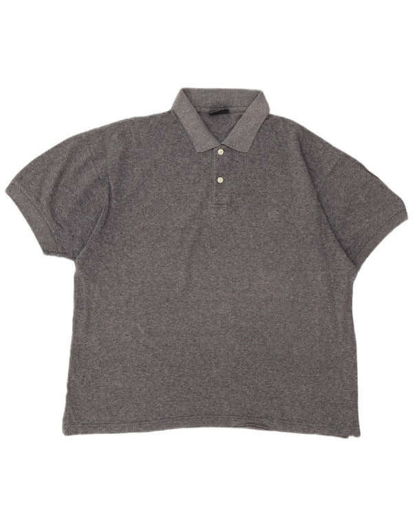 Champion Mens Polo Shirt Large Grey Cotton
