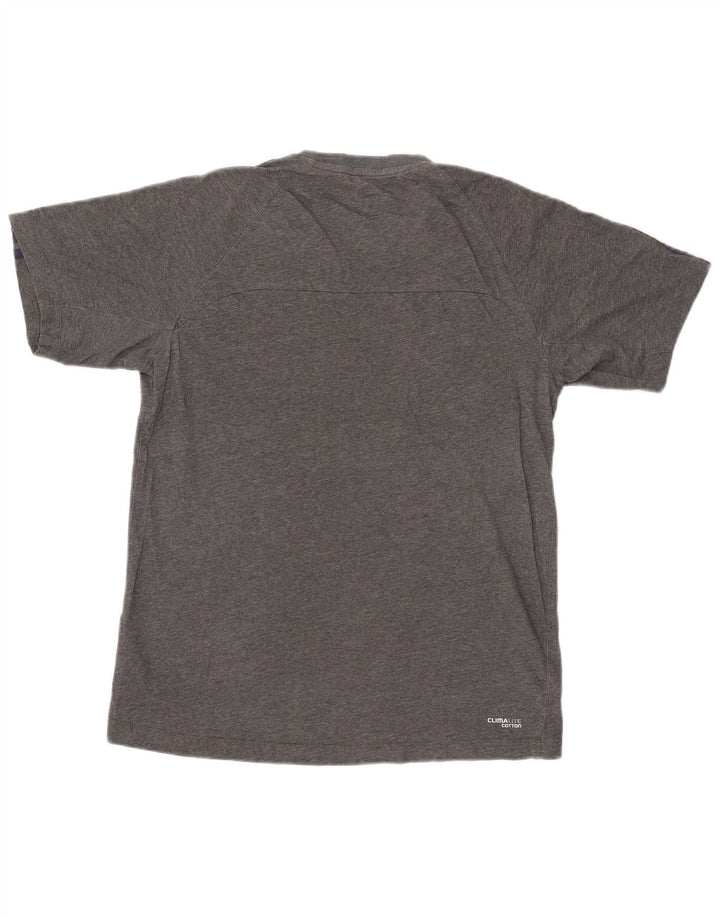 Adidas Mens Climalite T-Shirt Top Small Grey Flecked Cotton