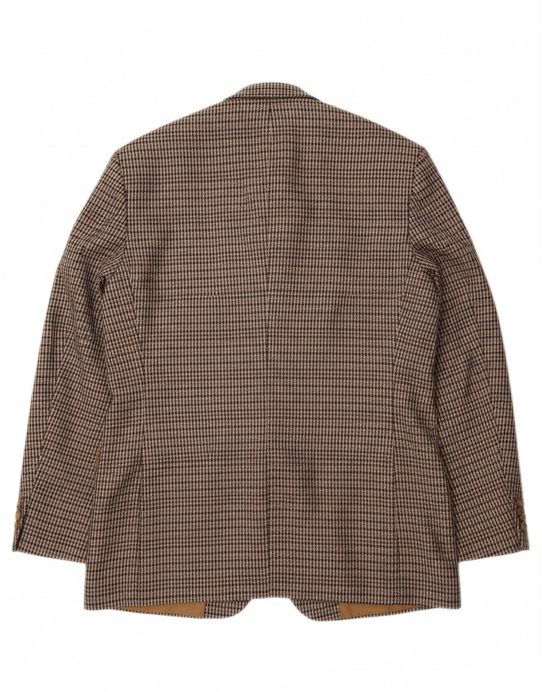BURTON Mens Regular Fit Blazer Jacket UK 40 Large Beige Houndstooth