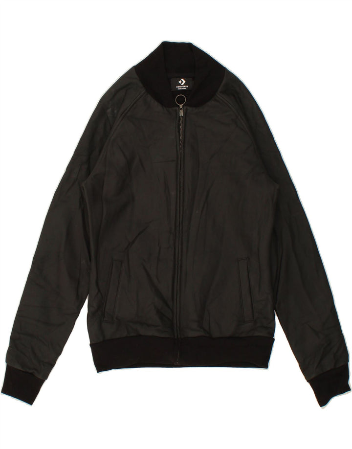 CONVERSE Womens Graphic Bomber Jacket UK 10 Small Black Cotton Vintage Converse and Second-Hand Converse from Messina Hembry 