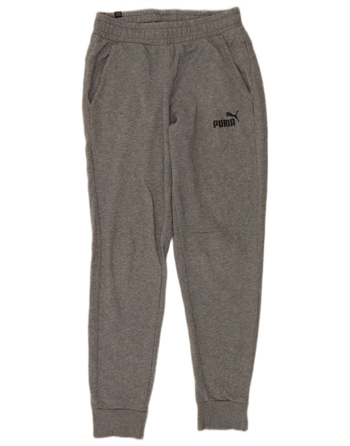 Puma Mens Tracksuit Trousers Joggers Small Grey Cotton